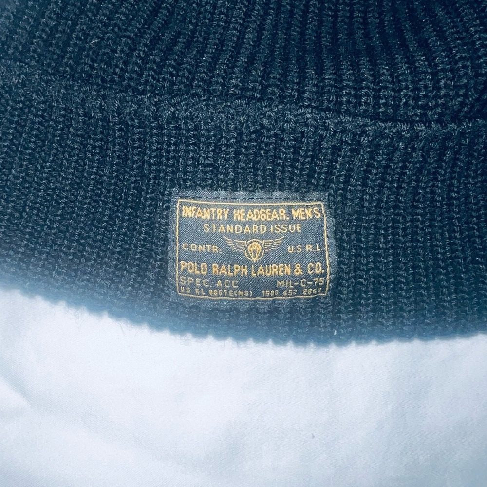 Polo by Ralph Lauren Black Ribbed Knit cap